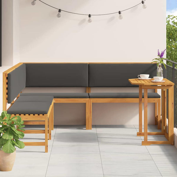 Gartenbank Set Akazie Massivholz 4-teilig