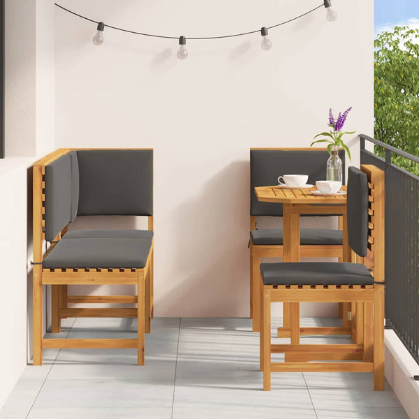 Garten Bistro Set Akazie Massivholz Braun 4-teilig