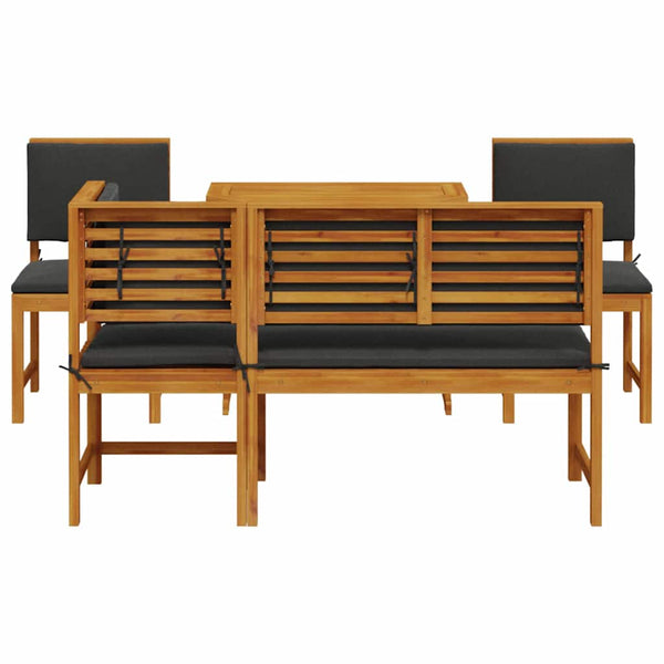 Garten Bistro Set Akazie Massivholz Braun 4-teilig