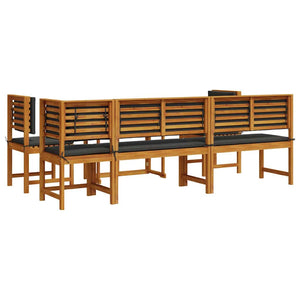 Garten Bistro Set 6-teilig Akazie Braun