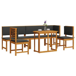 Garten Bistro Set 6-teilig Akazie Braun
