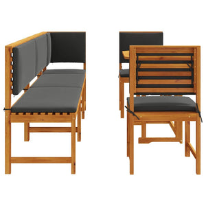 Garten Bistro Set 6-teilig Akazie Braun