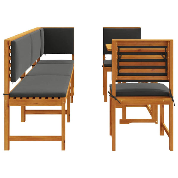 Garten Bistro Set 6-teilig Akazie Braun