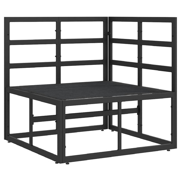 Gartenmöbel Set Schwarz Anthrazit Metall