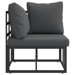 Gartenmöbel Set Schwarz Anthrazit Metall