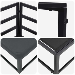 Gartenmöbel Set 2-teilig Schwarz Anthrazit