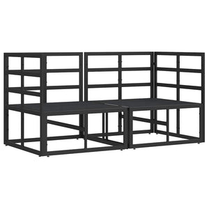 Gartenmöbel Set 2-teilig Schwarz Anthrazit