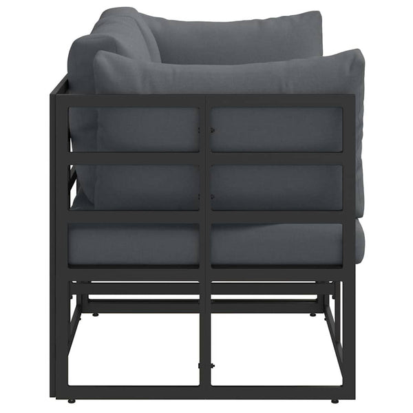 Gartenmöbel Set 2-teilig Schwarz Anthrazit