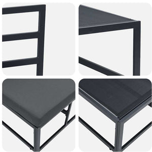 Gartenmöbel Set, 2-teilig, Schwarz & Anthrazit