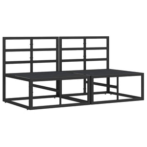 Gartenmöbel Set, 2-teilig, Schwarz & Anthrazit