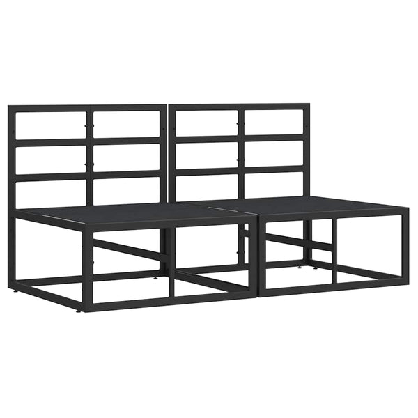 Gartenmöbel Set, 2-teilig, Schwarz & Anthrazit