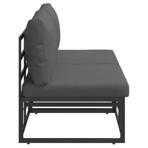 Gartenmöbel Set, 2-teilig, Schwarz & Anthrazit