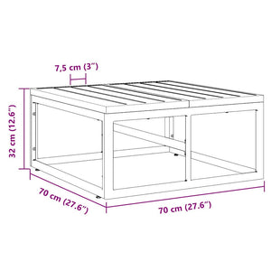 Schwarze Gartenmöbel Metall 70x70 cm