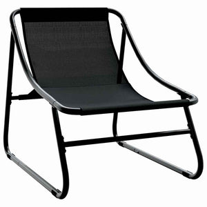 Gartenmöbel Set mit Kissen, 2-teilig, Schwarz