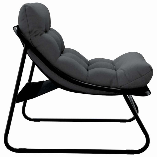 Gartenmöbel Set mit Kissen, 2-teilig, Schwarz