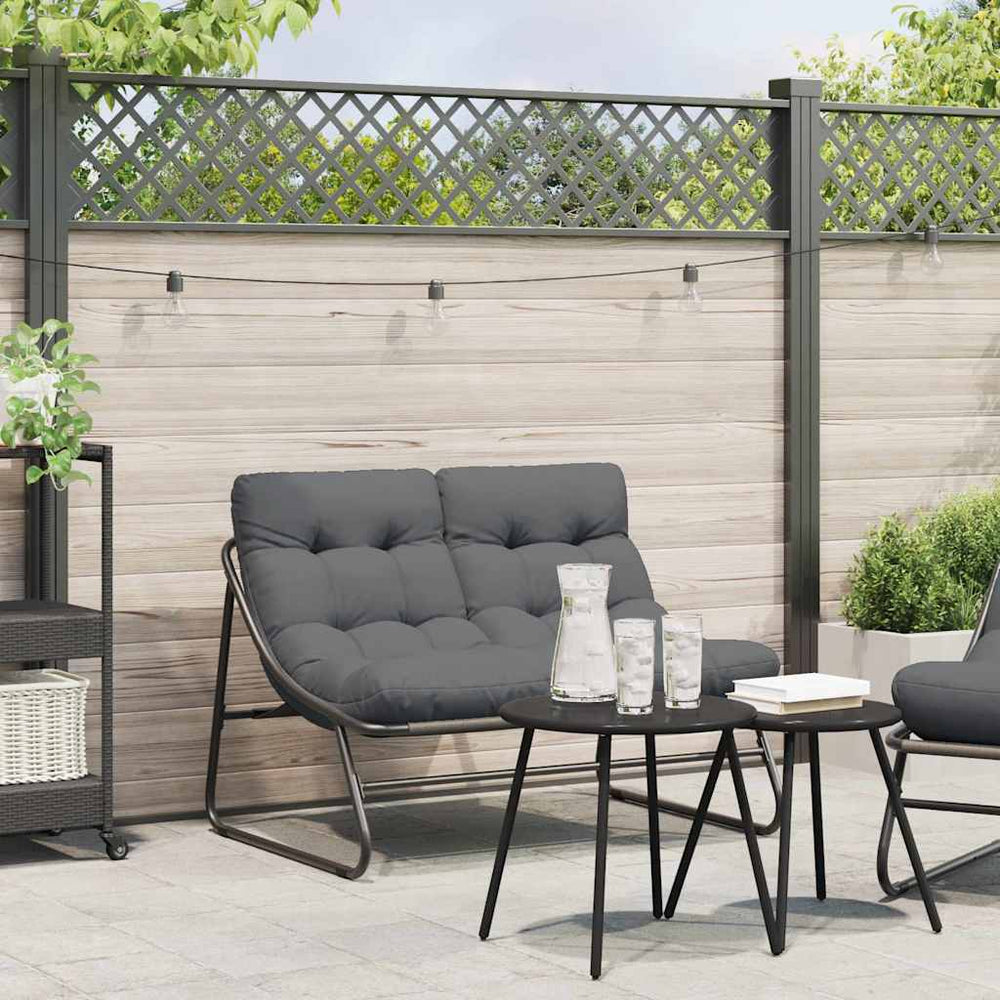 Schwarze Gartenmöbel aus Stahl