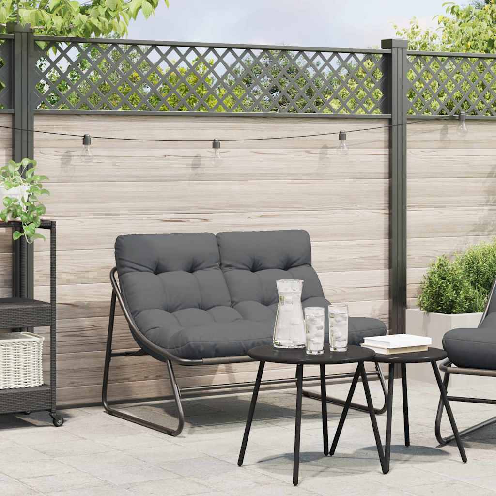 Schwarze Gartenmöbel aus Stahl