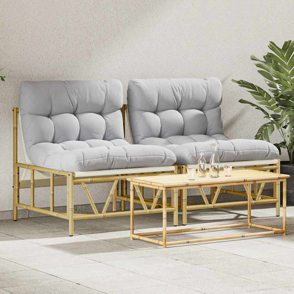 Outdoor-Sitzplätze mit Kissen, 2er-Set