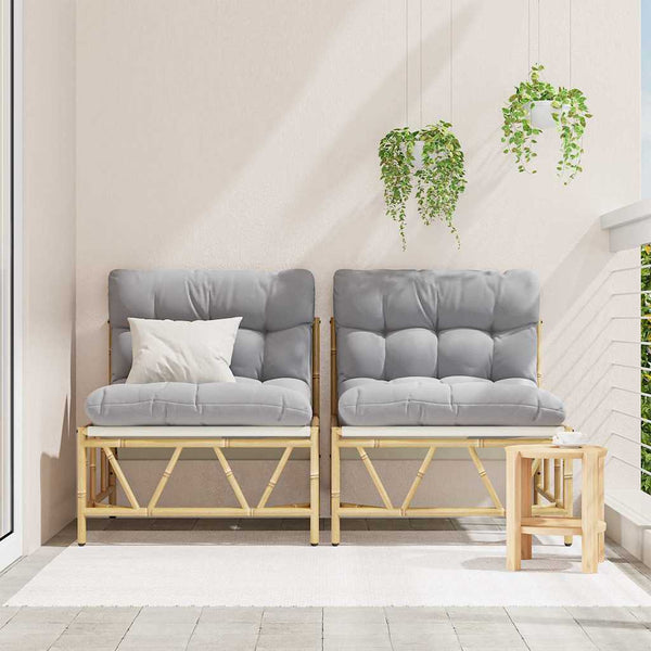 Outdoor-Sitzplätze mit Kissen, 2er-Set