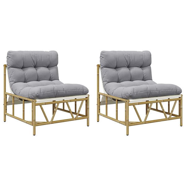 Outdoor-Sitzplätze mit Kissen, 2er-Set