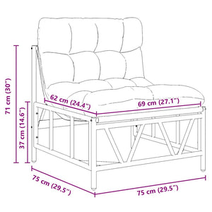 Outdoor-Sitzplätze mit Kissen, 2er-Set