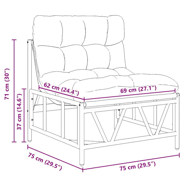 Outdoor-Sitzplätze mit Kissen, 2er-Set