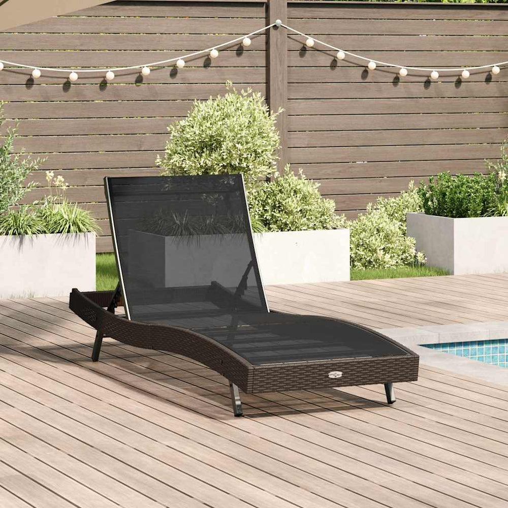 Poly-Rattan Sonnenliege, 197 cm