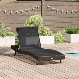 Poly-Rattan Sonnenliege, 197 cm