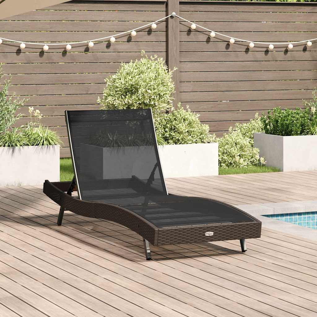 Poly-Rattan Sonnenliege, 197 cm