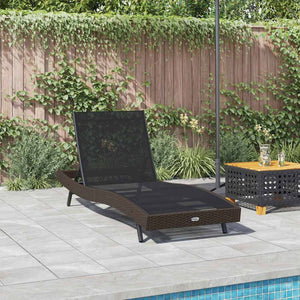 Poly-Rattan Sonnenliege, 197 cm