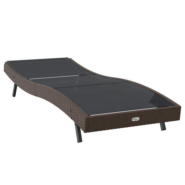 Poly-Rattan Sonnenliege, 197 cm