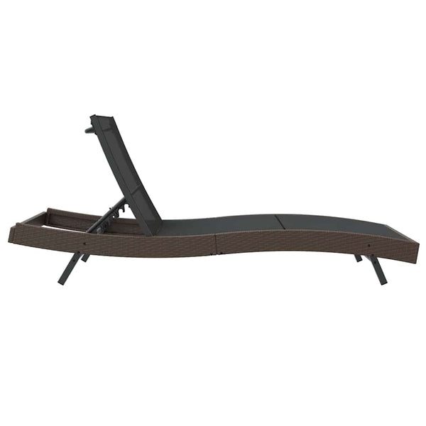 Poly-Rattan Sonnenliege, 197 cm