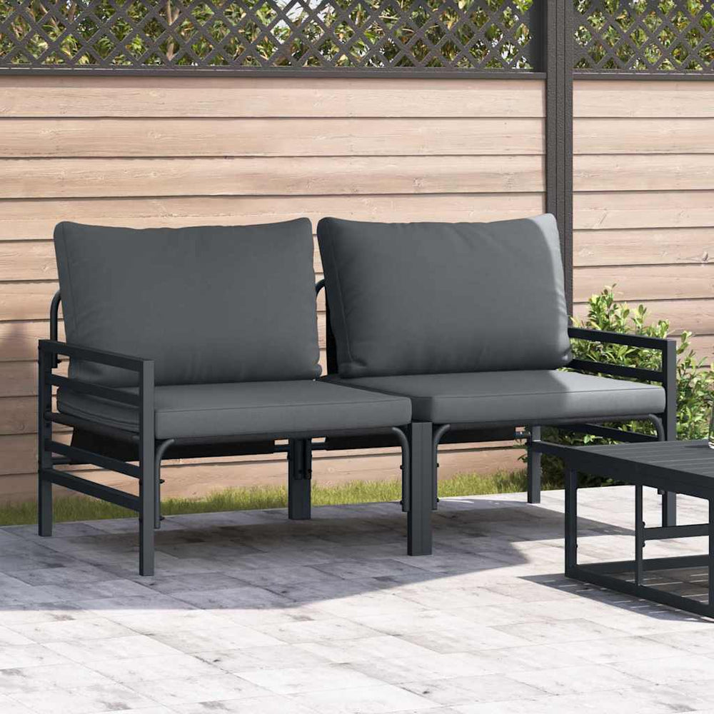 Gartenmöbel Set Anthrazit mit Kissen