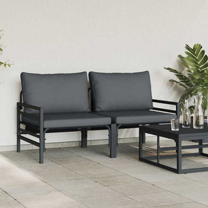 Gartenmöbel Set Anthrazit mit Kissen