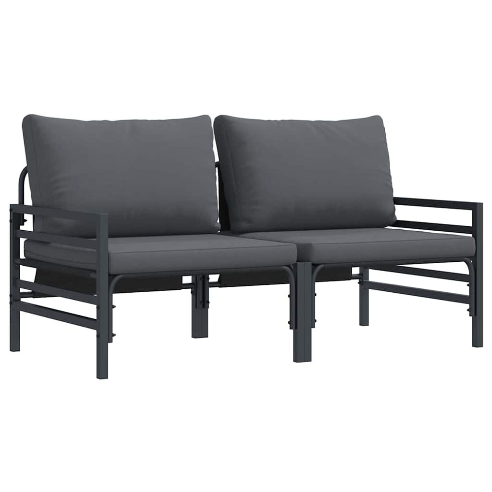 Gartenmöbel Set Anthrazit mit Kissen