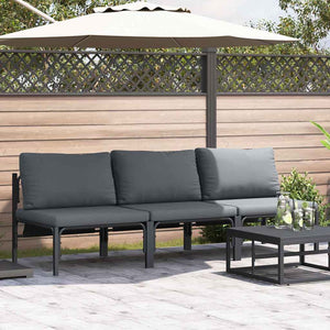 Gartenmöbel Set Anthrazit mit Kissen