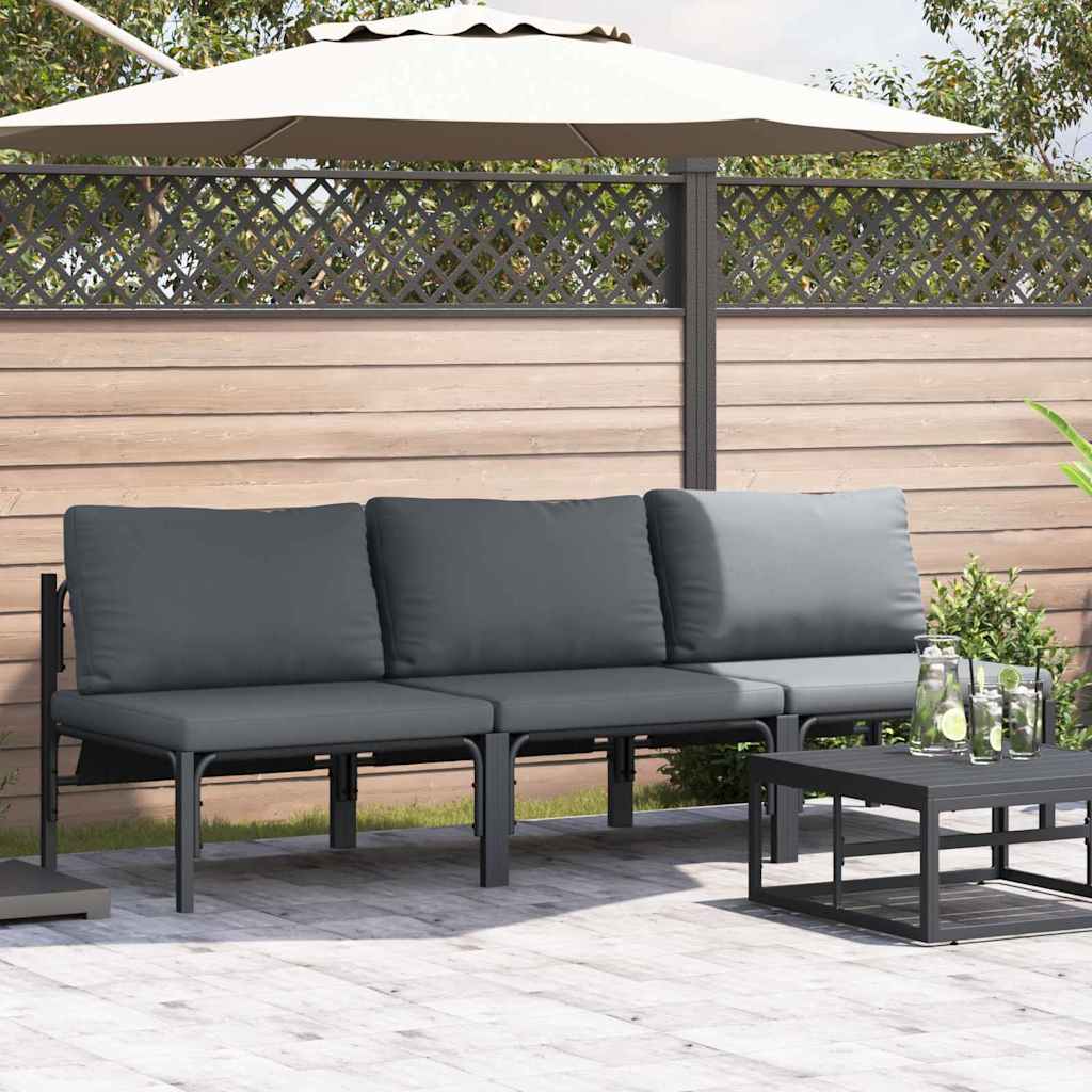Gartenmöbel Set Anthrazit mit Kissen