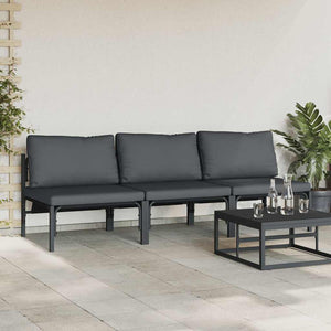 Gartenmöbel Set Anthrazit mit Kissen