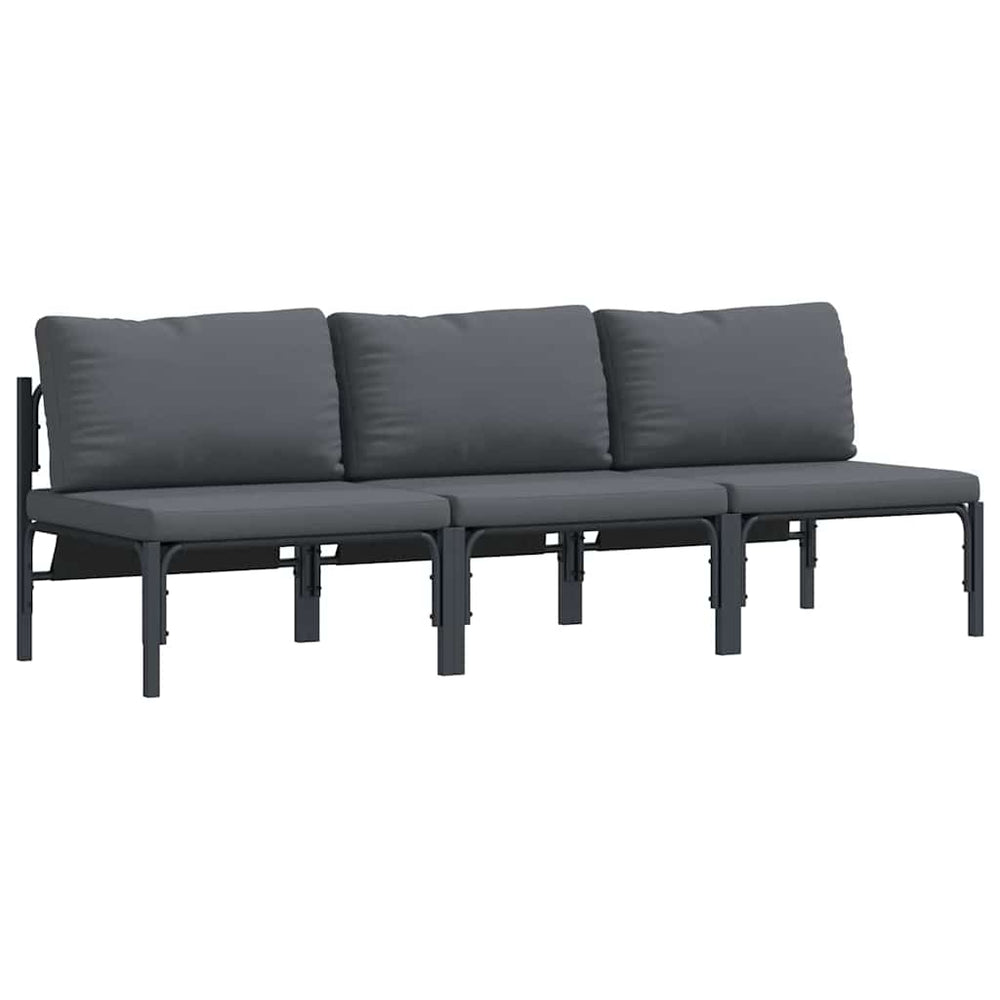 Gartenmöbel Set Anthrazit mit Kissen