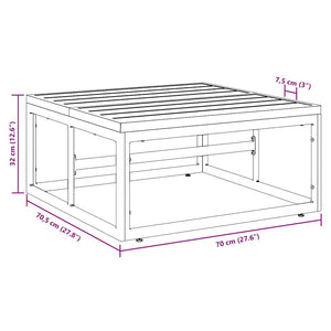 Gartenmöbel Anthrazit Stahl 70x70,5x32cm