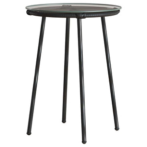 3-teilige Garten Essgruppe Poly-Rattan Braun/Creme