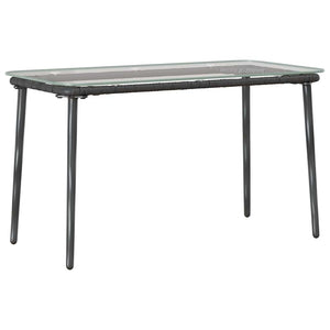 Schwarzer Poly-Rattan Gartentisch 80x40x45cm