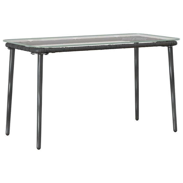 Schwarzer Poly-Rattan Gartentisch 80x40x45cm