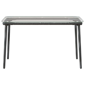 Schwarzer Poly-Rattan Gartentisch 80x40x45cm