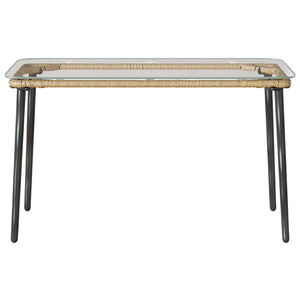 Poly-Rattan Gartentisch Natur 80x40x45cm
