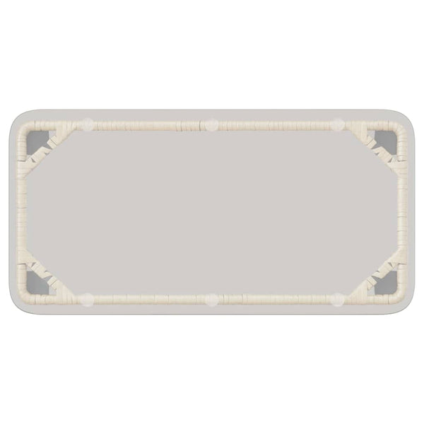 Poly-Rattan Gartentisch Natur 80x40x45cm