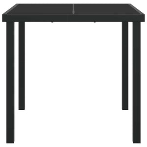 Schwarzer Gartentisch Metall 80x80cm