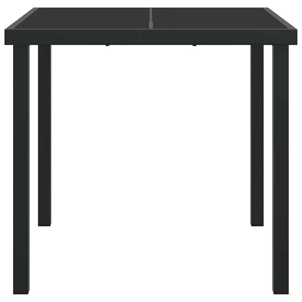 Schwarzer Gartentisch Metall 80x80cm