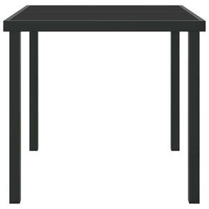 Schwarzer Gartentisch Metall 80x80cm