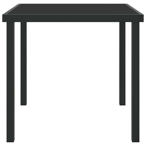 Schwarzer Gartentisch Metall 80x80cm
